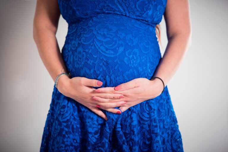 maternité robe bleu